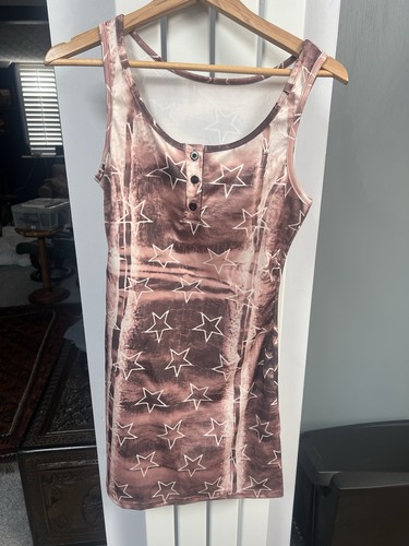 Brown tan star - star, print