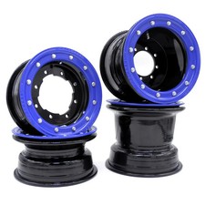 ATV QUAD WHEELS BLUE BEADLOCK
