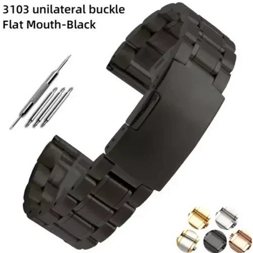 New 18mm black strap bracelet - 18mm,