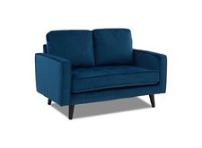 Velvet 2 Seater Sofas in Navy