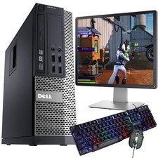 Dell Gaming PC Bundle 16GB Quad Core i5 1TB Win 10 2GB GT710 19 Monitor Computer