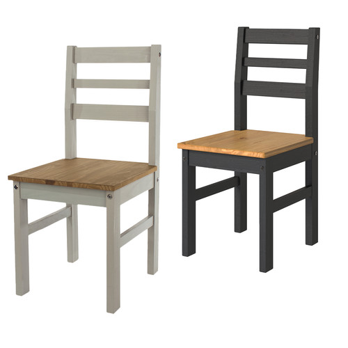 Pair dining chairs solid - dining,