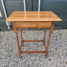 Vintage Solid Oak Side Table