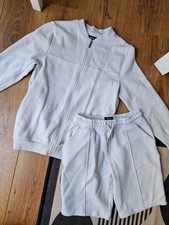 Next Boys Grey Smart Bomber Jacket And Short  Set Age 9 Years Old