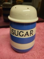 Cornish Ware Sugar Pot (Cracked Lid)