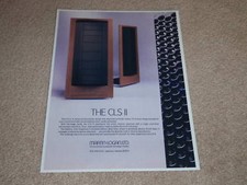 Martin Logan CLS II Speaker Ad, 1992, Article, Rare ad