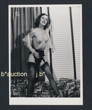 TOPLESS US GIRL in STOCKINGS n GARTERS * Vintage Photo * 1950s Nude Photo