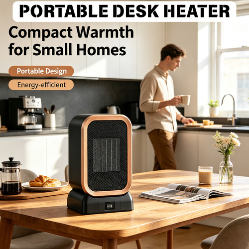 Portable mini fan - heater, 800w
