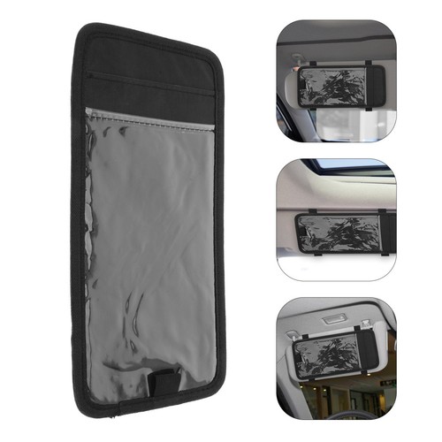 Black car visor - black, organizer