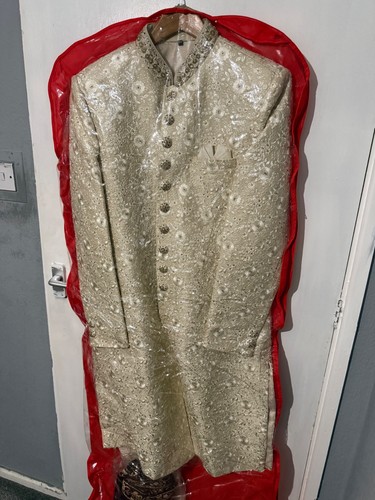 Men sherwani with shawl - sherwani,