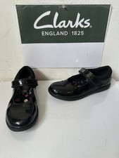 Clarks Kids Leather School Shoes Size UK 2 EU 34  ,