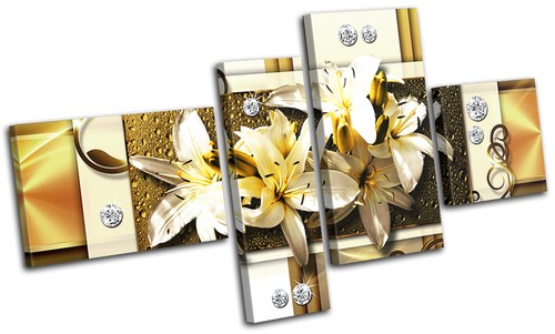 Modern gold floral abstract - modern,