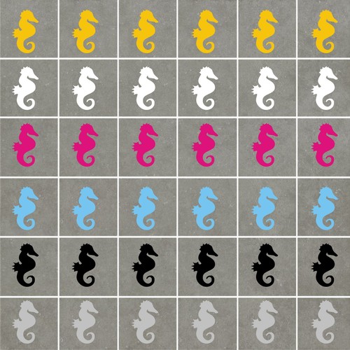 Seahorse wall art stickers - art,