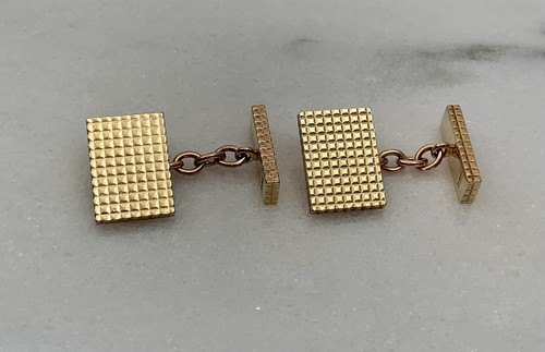 Heavy 9ct gold cufflinks - 9ct,