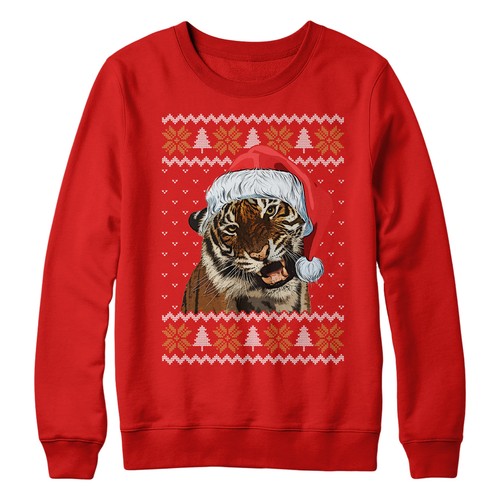 Christmas tiger sweatshirt - christmas,