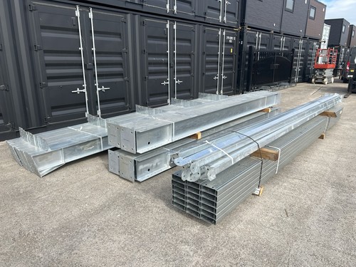 New steel framed building - steel,