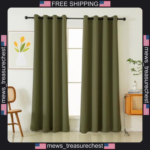 Grommet top blackout curtains - top,