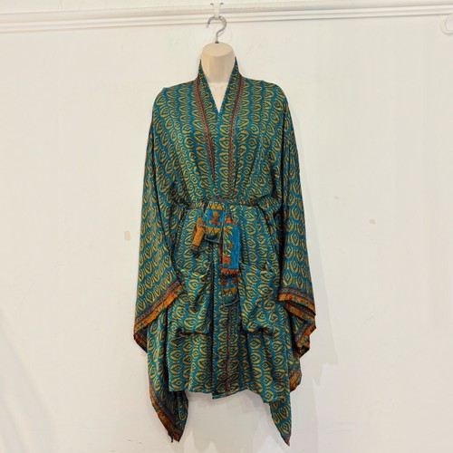 Short kimono cover teal - up,,