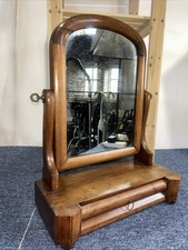 Antique Swivel Mirror With Drawer 39x53 Cm Ideal Prop Tv Film Theatre Stage