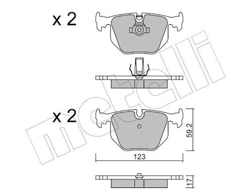 0560 brake pad set - pad, set,