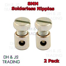 2x 8MM Solderless Cable Nipple