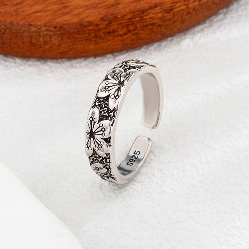 925 sterling silver flowers - silver,