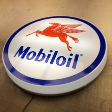 MOBIL OIL GAS illuminated wall
