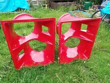 Red Fiberglass 2 X 15 bass flare Horns