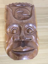 Hand Carved Wood Face