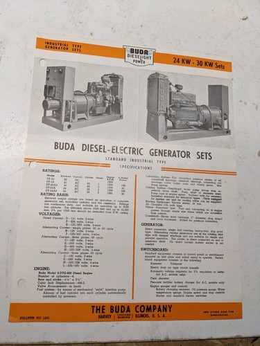 Buda diesel electric - diesel, generator