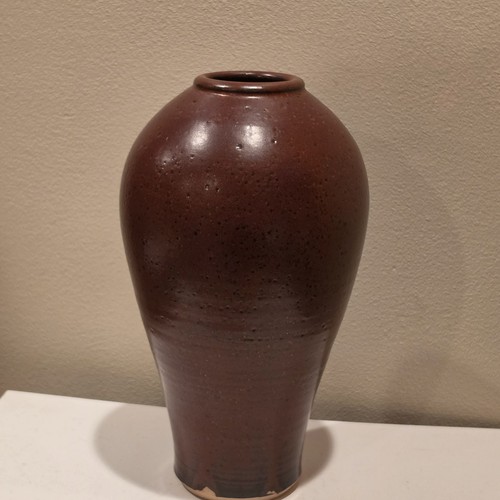 Signed studio pottery vase - studio,