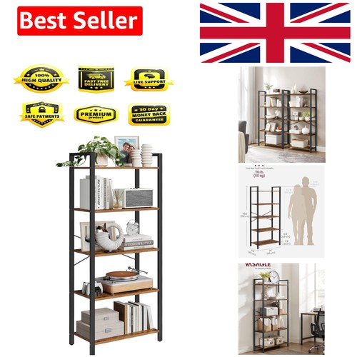 Tier industrial bookshelf in - 5-tier,