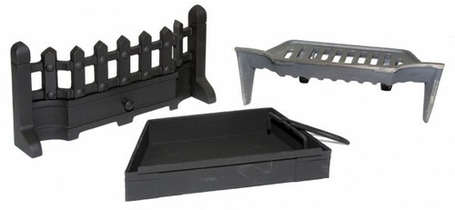 Fret set fire grate - fire, pan