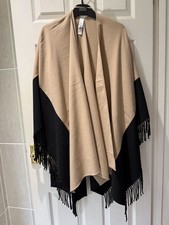 M&S Black & Camel Wrap Shawl