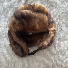 Topshop Faux Fur ladies Trapper Hat. Warm, Winter, Cossack, Beige, Brown, Black