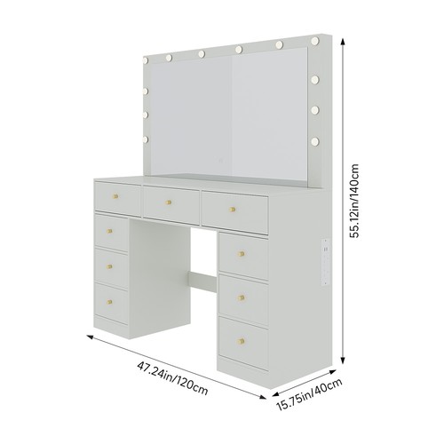 Large led mirror dressing - led,