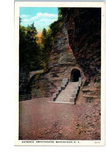 Vintage postcard entrance - vintage,