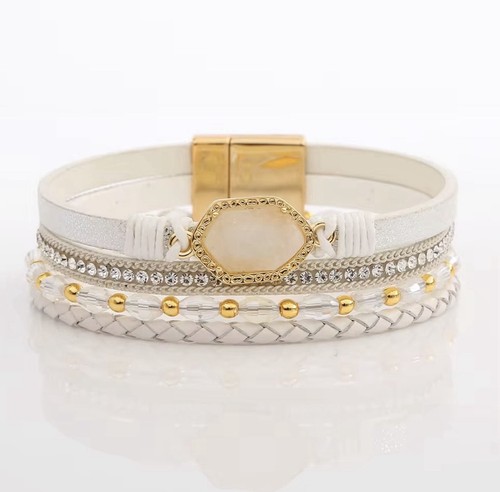 White ivory layered - ivory, bracelet