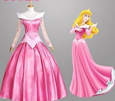 Adult Sleeping Beauty Princess Dress Women's Cosplay Costume Aurora Gown