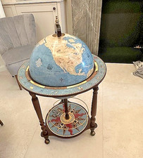 Zoffoli “Da Vinci” Globe Bar – Blue Dust, 40cm Sphere, Drinks Cabinet on Wheels