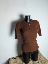 Zara Woman Pure 100% Wool Warm Basic Classic Top t-shirt Size S