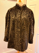 Vintage 80s Leopard Print Faux