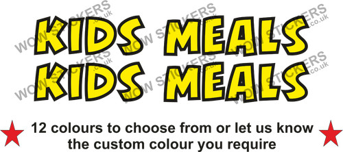 Kids meals stickers - x,