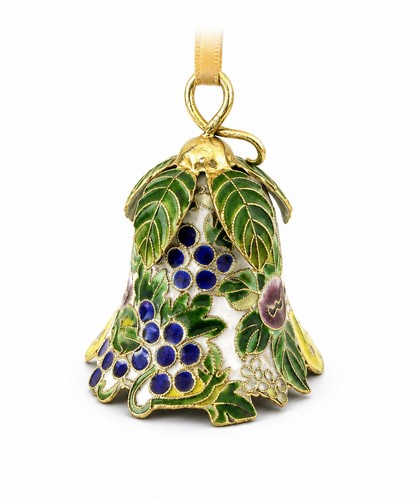 Vintage cloisonné bell - vintage,
