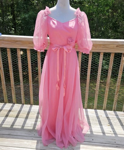 Vtg chiffon prom - chiffon, dress