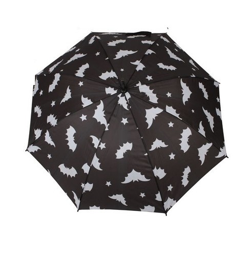 Black white bat star - white, gothic