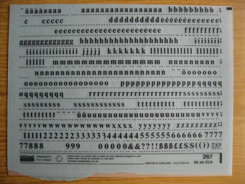 Sheet letraset low - 1/2, x