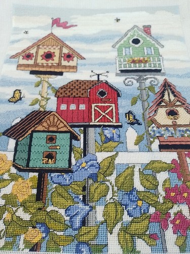 Birdhouses vintage tapestry - birdhouses,