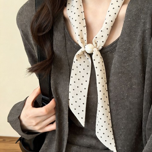 Women polka dot beaded - women, scarf