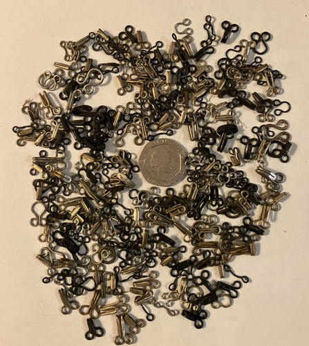Job lot vintage hooks eyes - lot, &